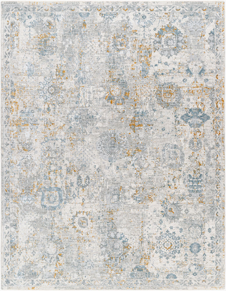 Dresden Machine Woven Rug — Denim/Gray