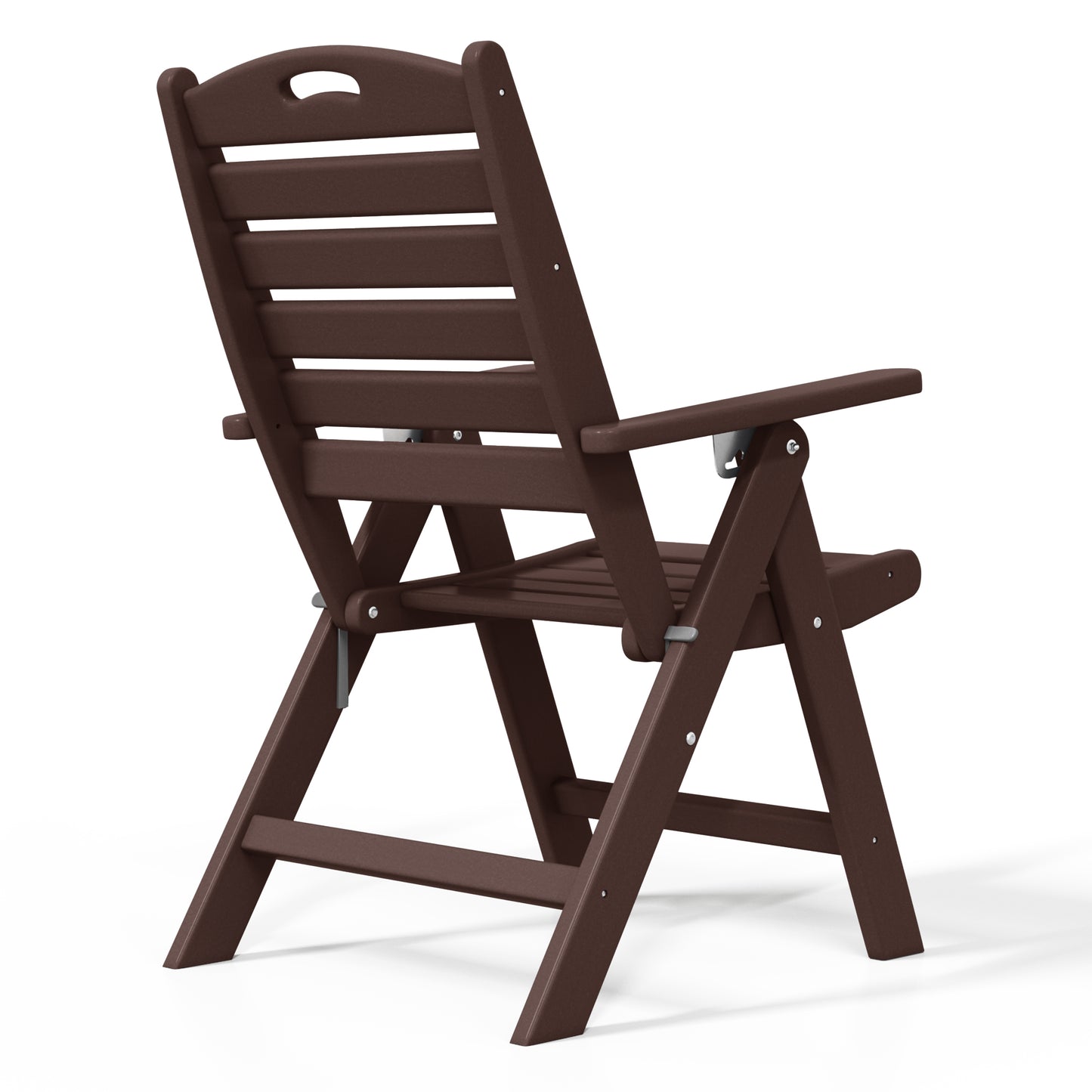 Aarhus All-Weather Outdoor Patio Folding Tall Back Dining Chair (38" High) Seahawk Designs Patio Dining Chairs