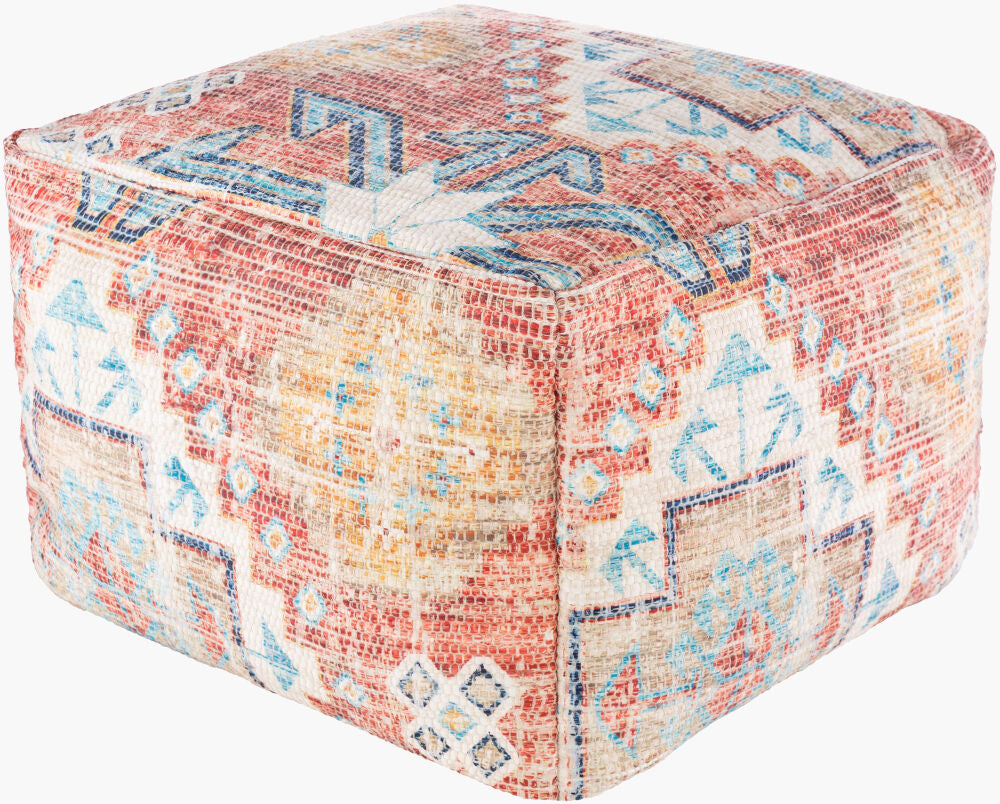 Devonshire Pouf — Blue/Mint
