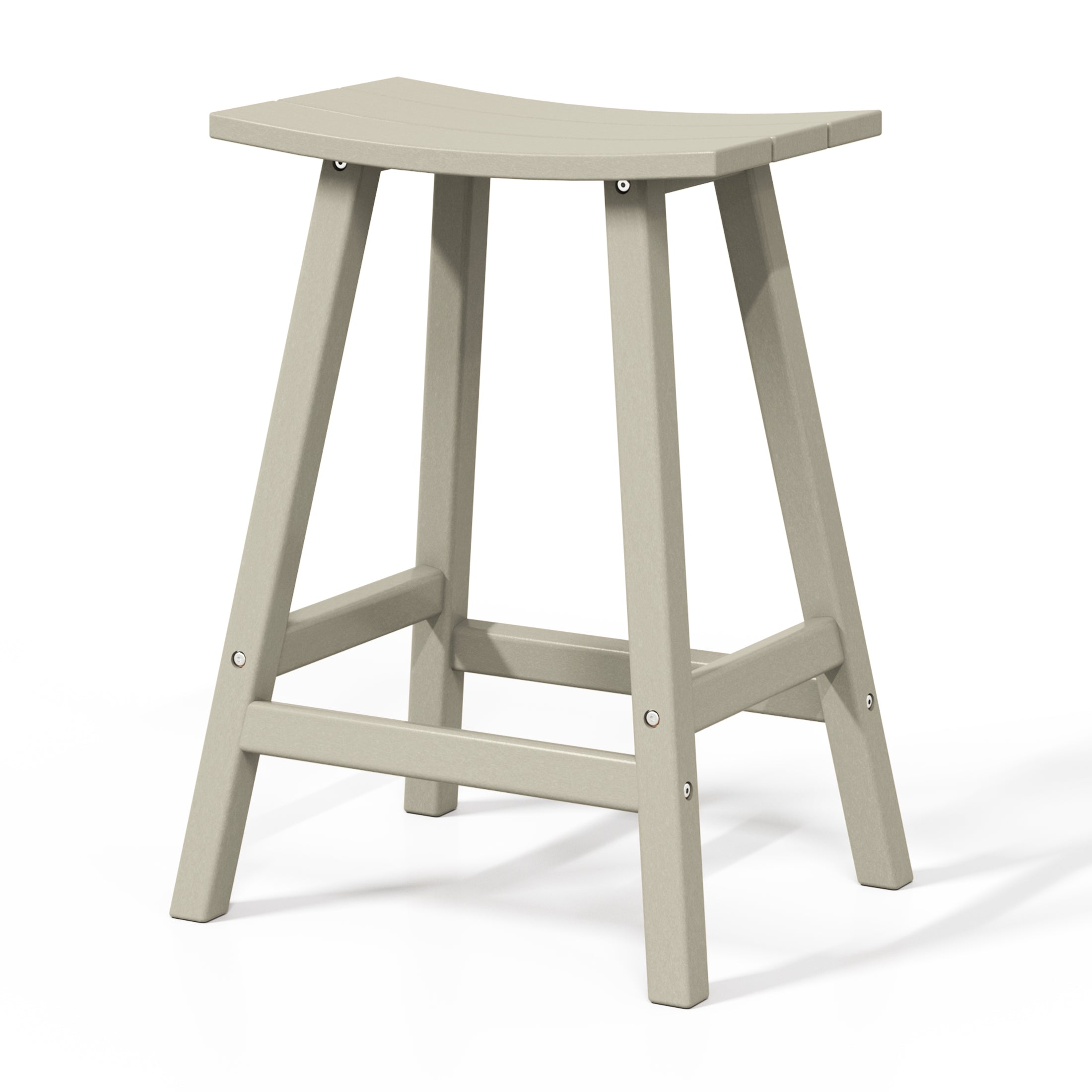 Stockholm All-Weather Outdoor Saddle Counter Stool (24" Height) Seahawk Designs Patio Bar & Counter Stools