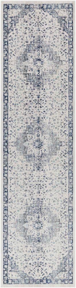 Dublin Machine Woven Rug — Black/Denim
