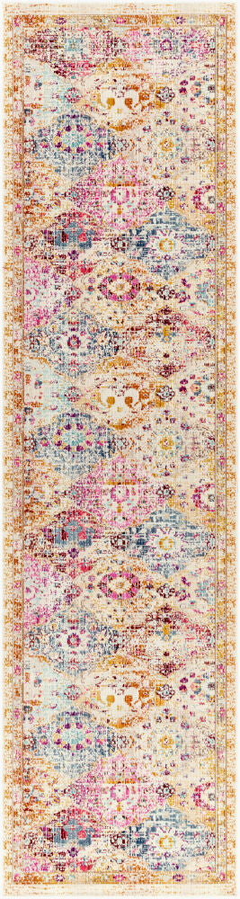 Dublin Machine Woven Rug — Aqua/Burgandy