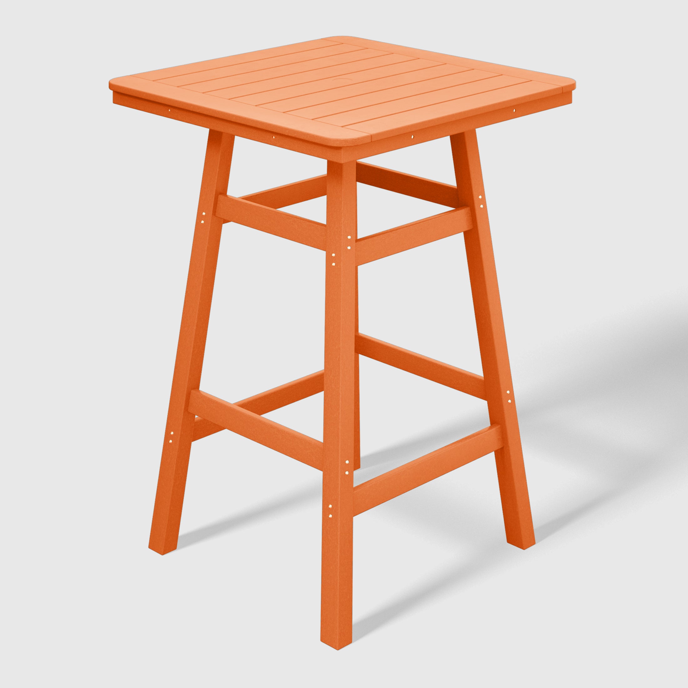 Stockholm All-Weather Outdoor 30" Square Bar Table (42" Height) Orange Seahawk Designs Patio Bar Tables