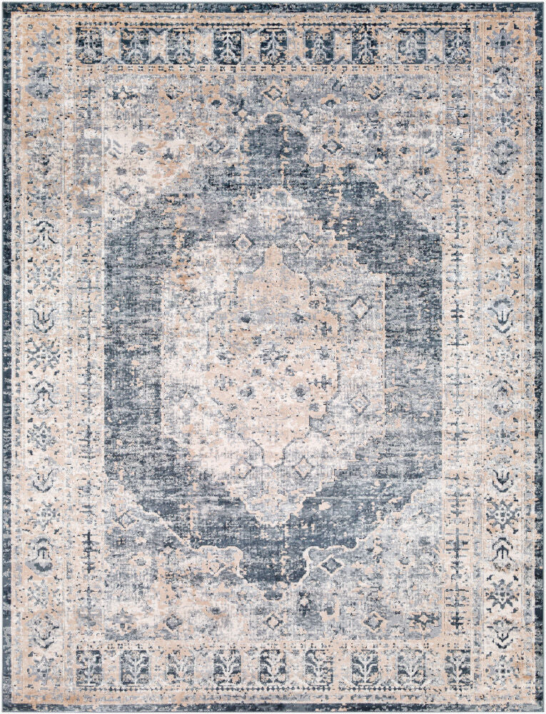Durham Machine Woven Rug — Black/Charcoal