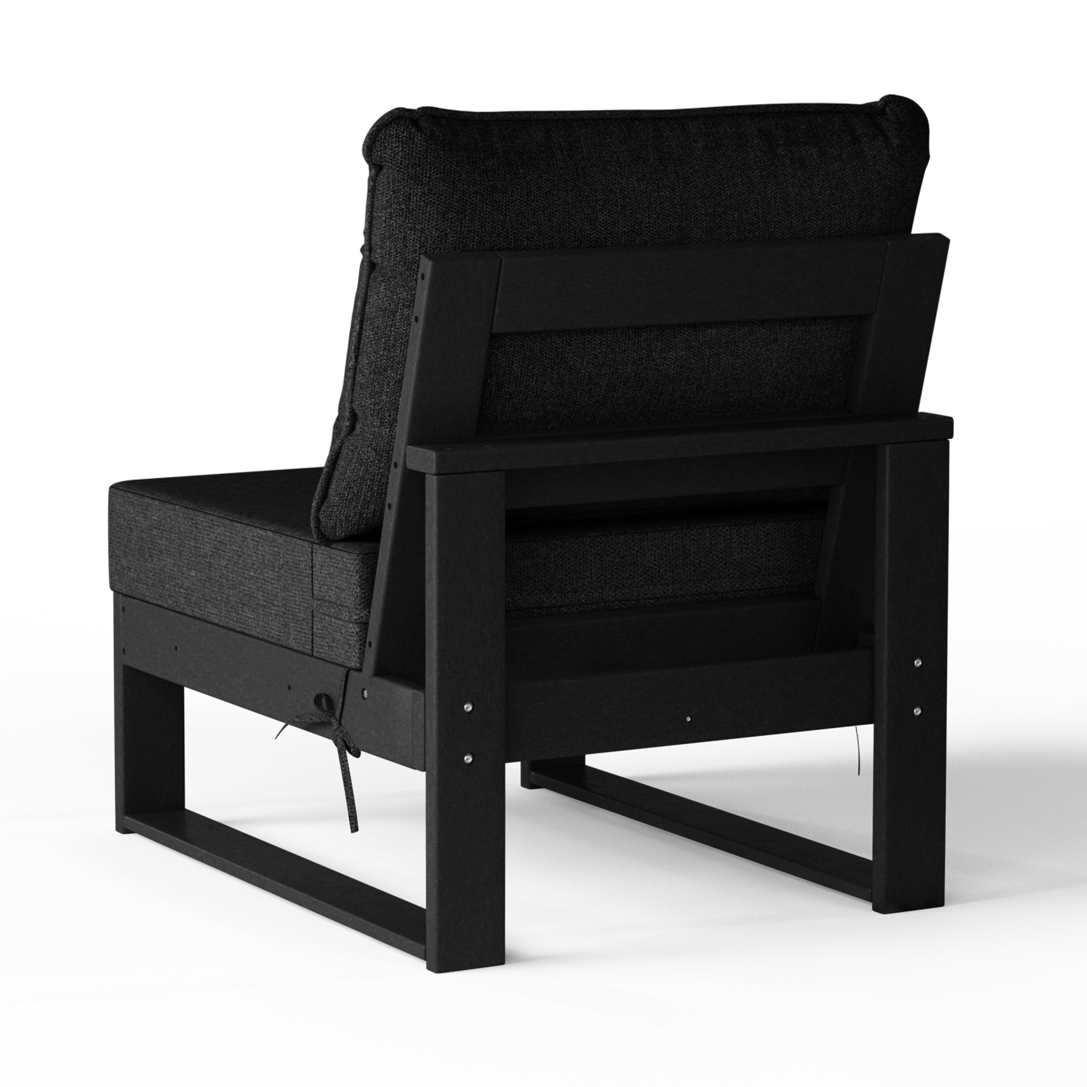 Signature All-Weather Outdoor Modular Deep Seating Cushioned Side Chair (Center Sectional Seat) Seahawk Designs Patio Chairs