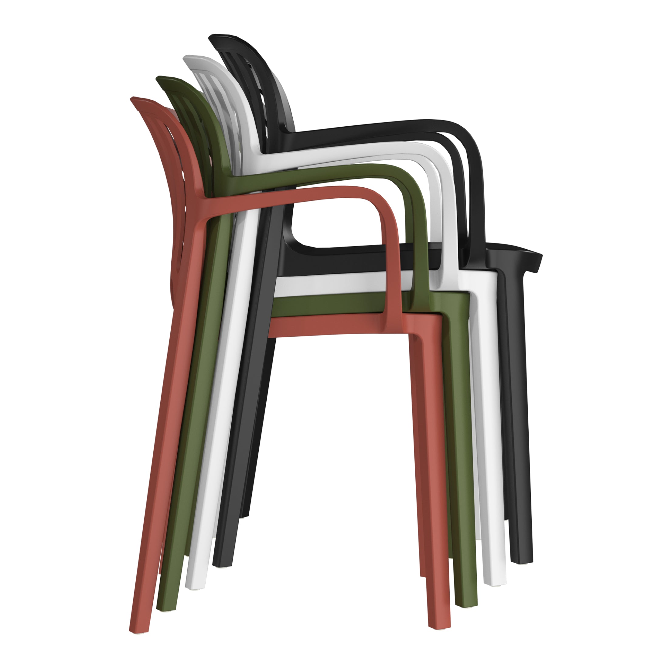 Polyform Stacking Dining Arm Chair (Set of 2) Seahawk Designs Patio Dining Chairs