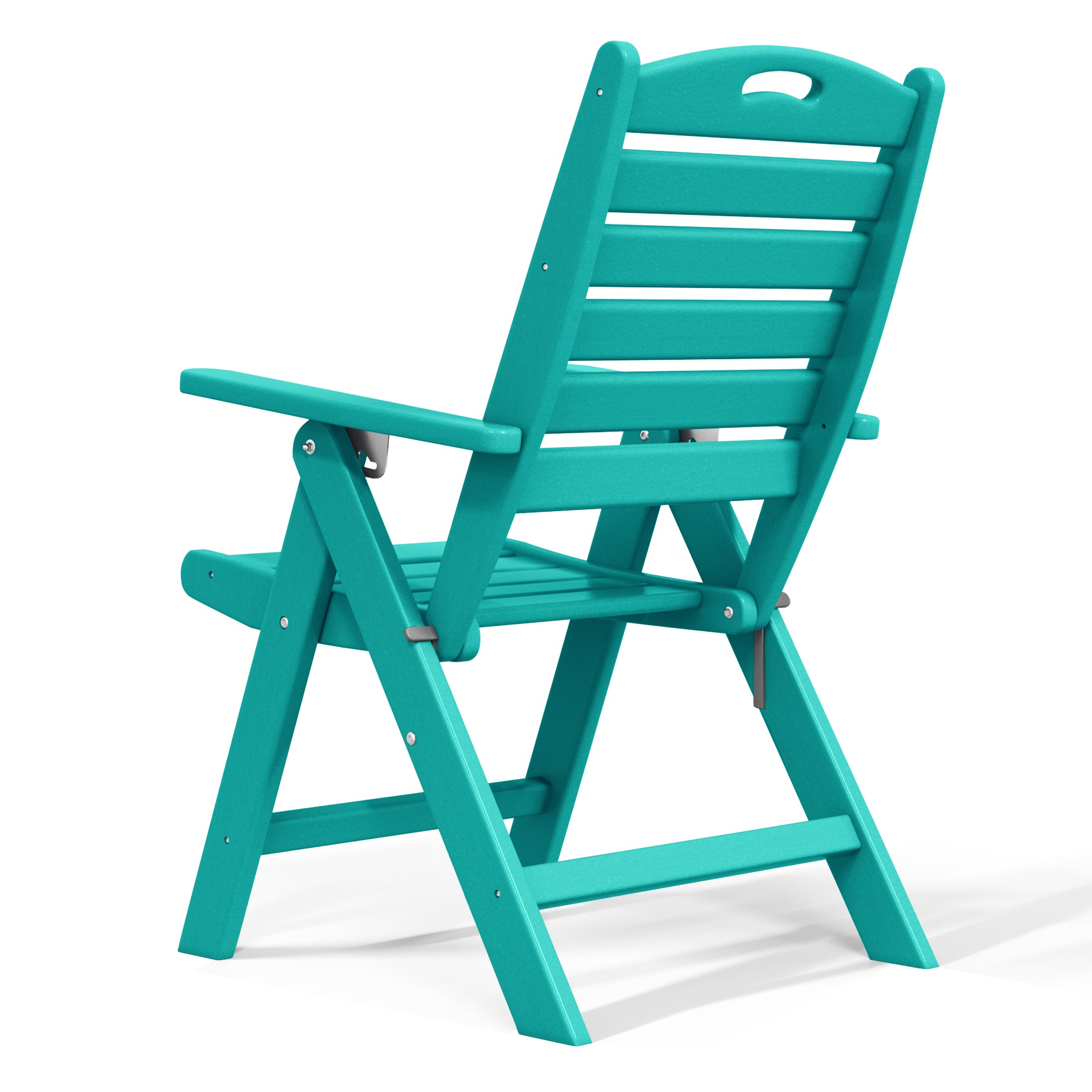 Aarhus All-Weather Outdoor Patio Folding Tall Back Dining Chair (38" High) Seahawk Designs Patio Dining Chairs