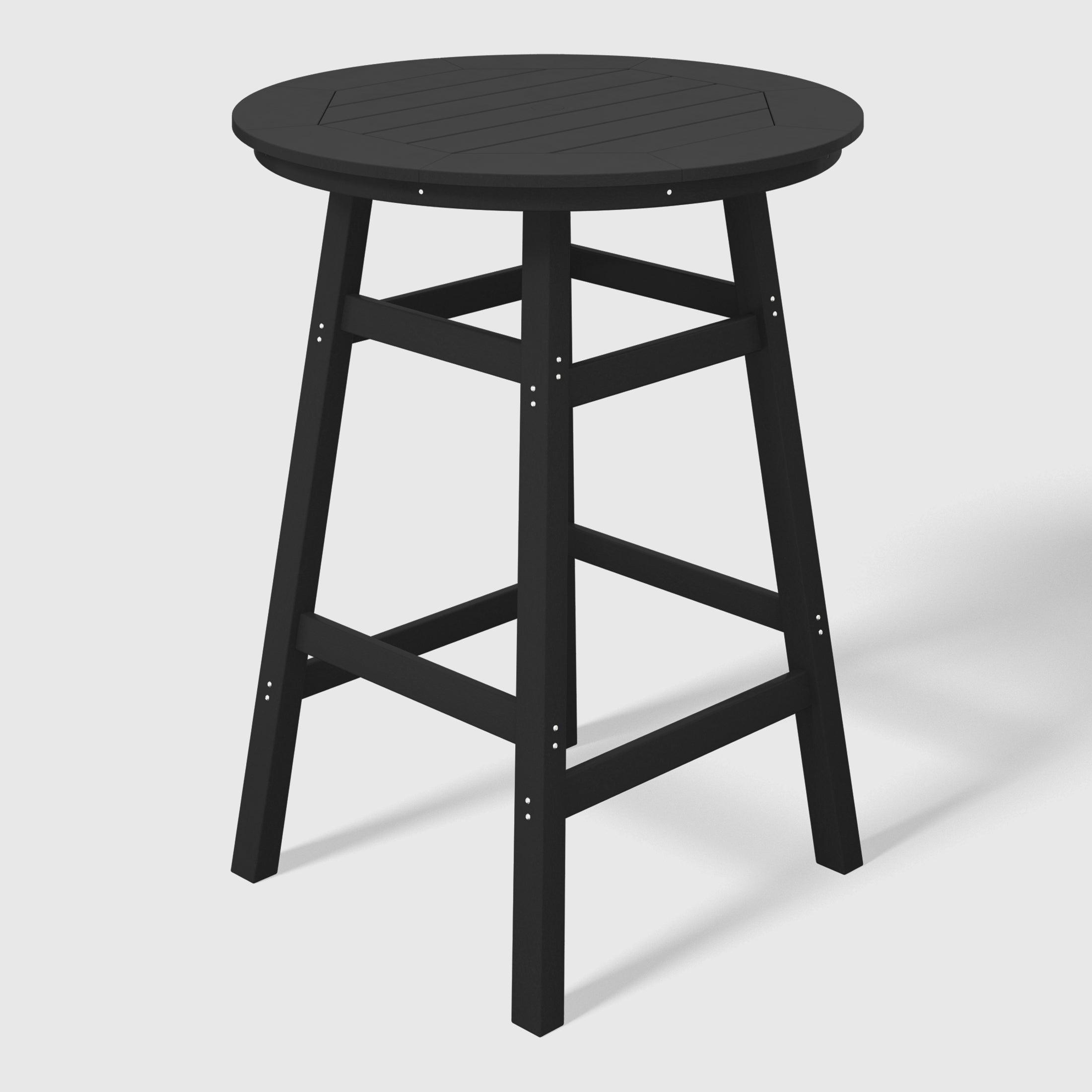 Stockholm All-Weather Outdoor 35" Round Bar Table (42" Height) Black Seahawk Designs Patio Bar Tables