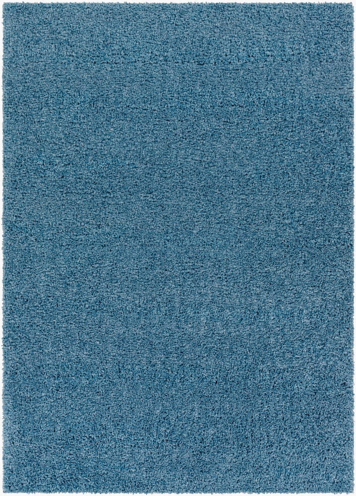 Deluxe Shag Machine Woven Rug — Blue