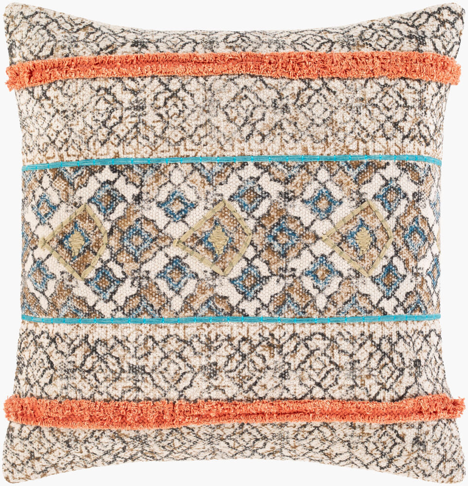Dayna Accent Pillow — Beige/Blue