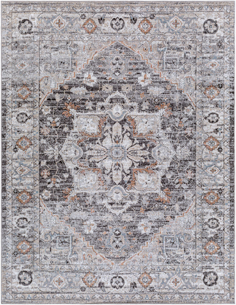 Daytona Beach Machine Woven Rug — Beige/Black