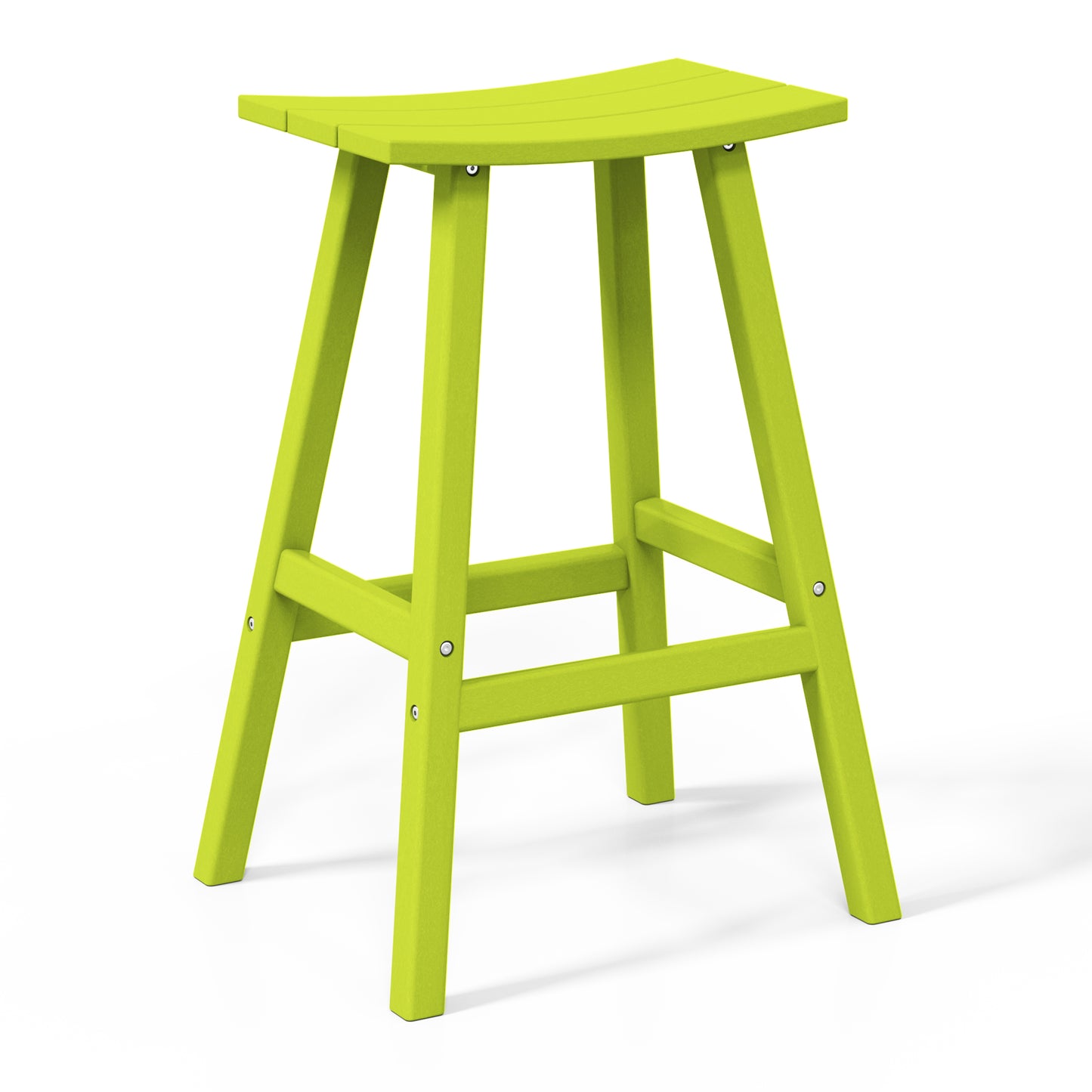 Stockholm All-Weather Outdoor Saddle Bar Stool (29" Height) Lime Seahawk Designs Patio Bar & Counter Stools