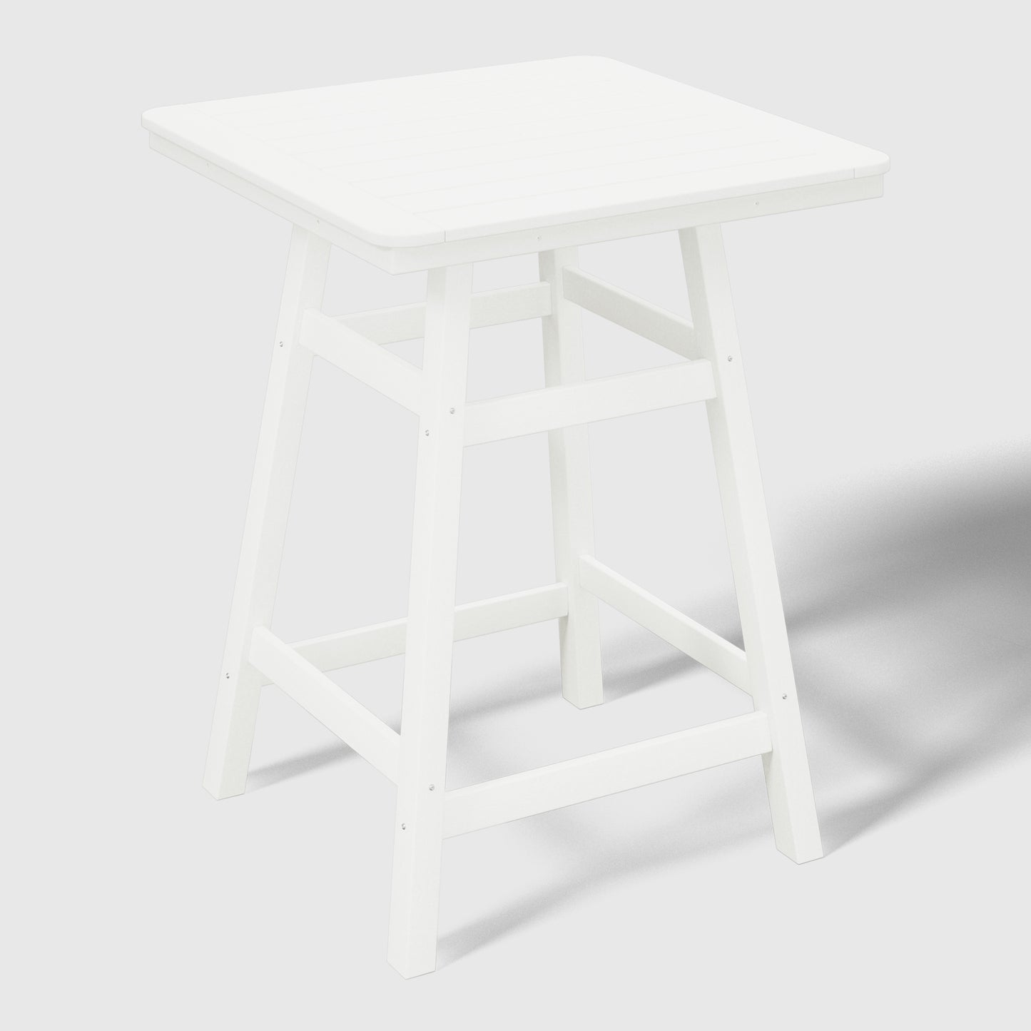 Stockholm All-Weather Outdoor Square Counter Table (31" Top) White Seahawk Designs Patio Bar Tables