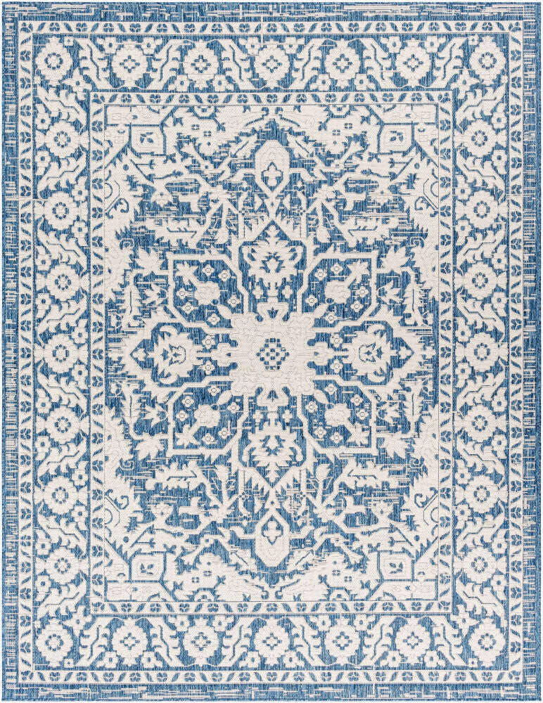 Eagean Machine Woven Rug — Blue/Light Blue