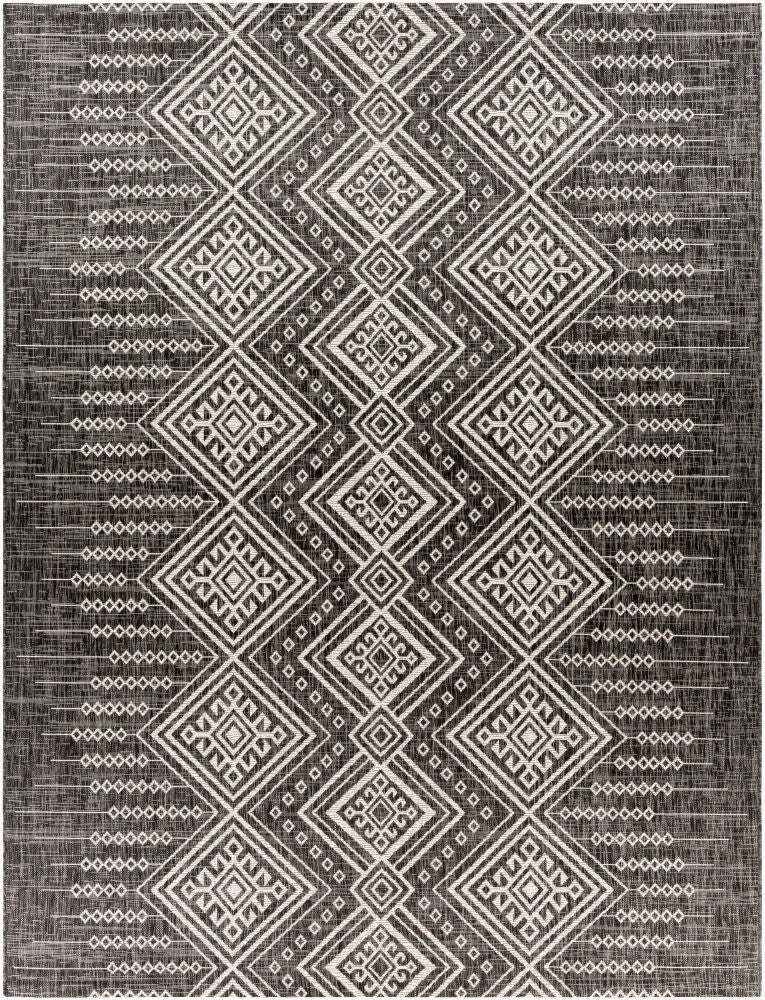 Eagean Machine Woven Rug — Black/White