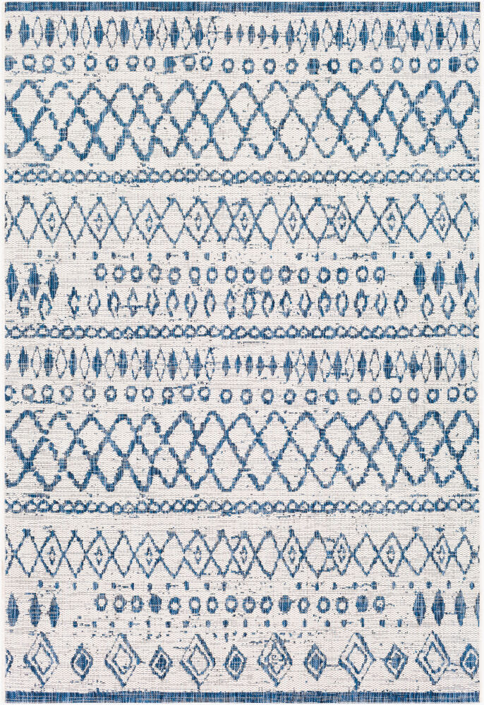 Eagean Machine Woven Rug — Blue/Light Blue