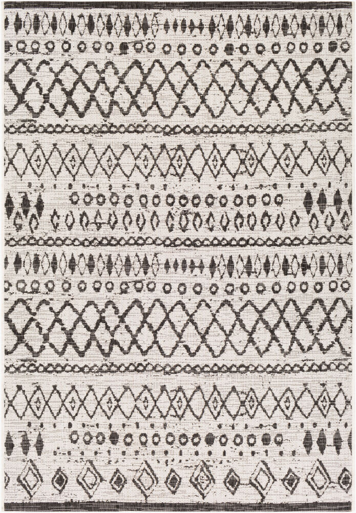 Eagean Machine Woven Rug — Black/White