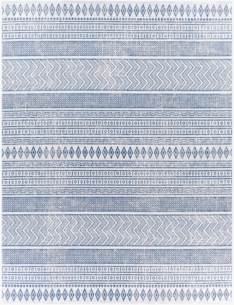 Eagean Machine Woven Rug — Blue/Light Blue