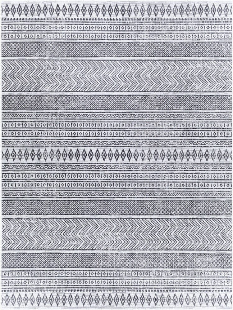 Eagean Machine Woven Rug — Black/White