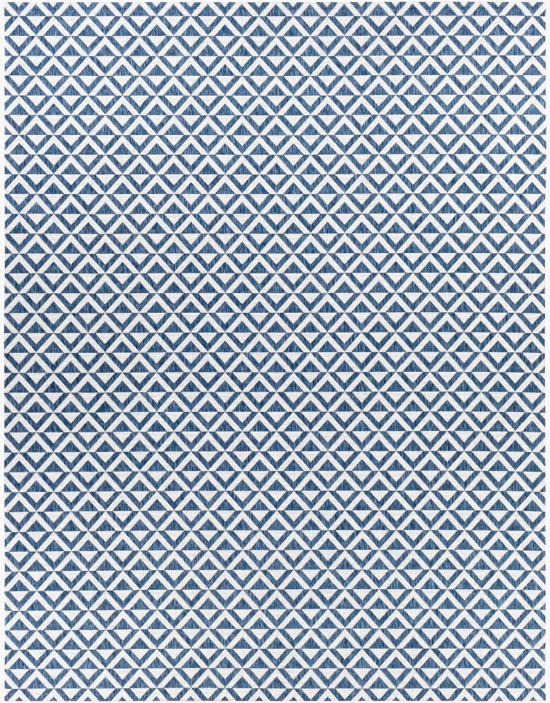 Eagean Machine Woven Rug — Cream/Dark Blue