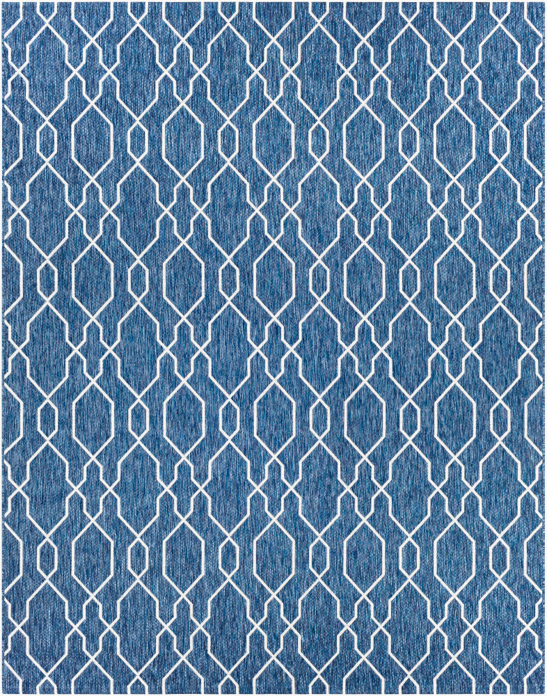 Eagean Machine Woven Rug — Cream/Dark Blue