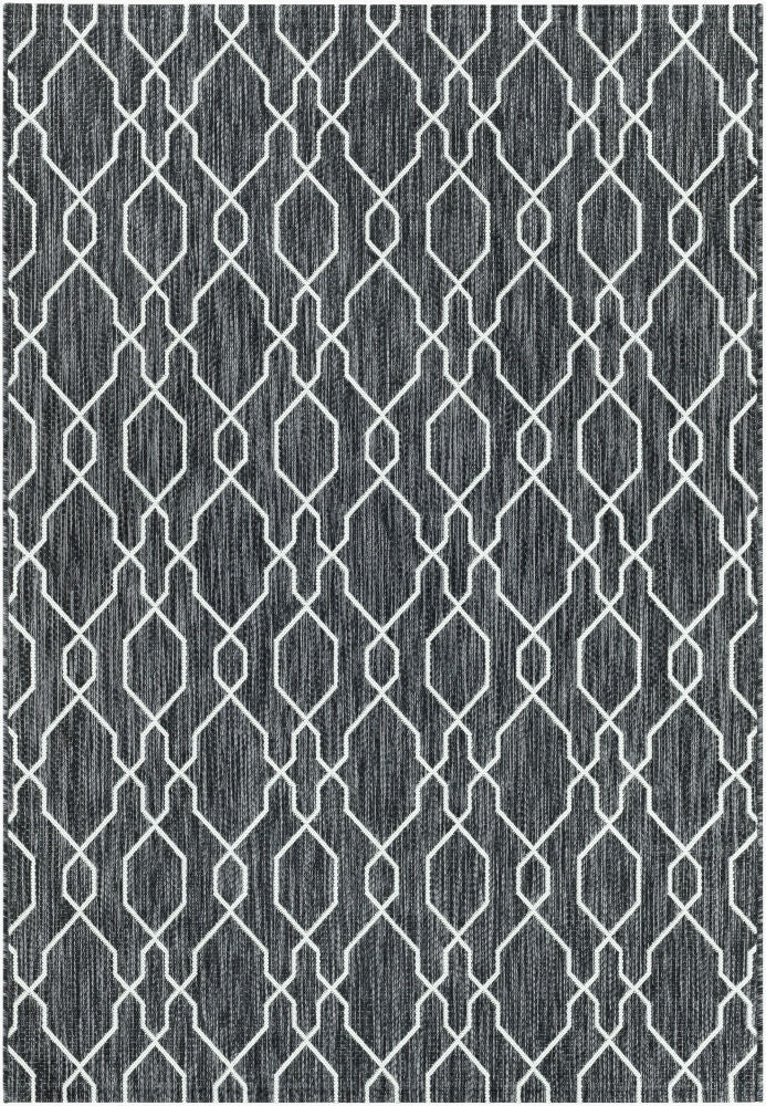 Eagean Machine Woven Rug — Charcoal/Cream