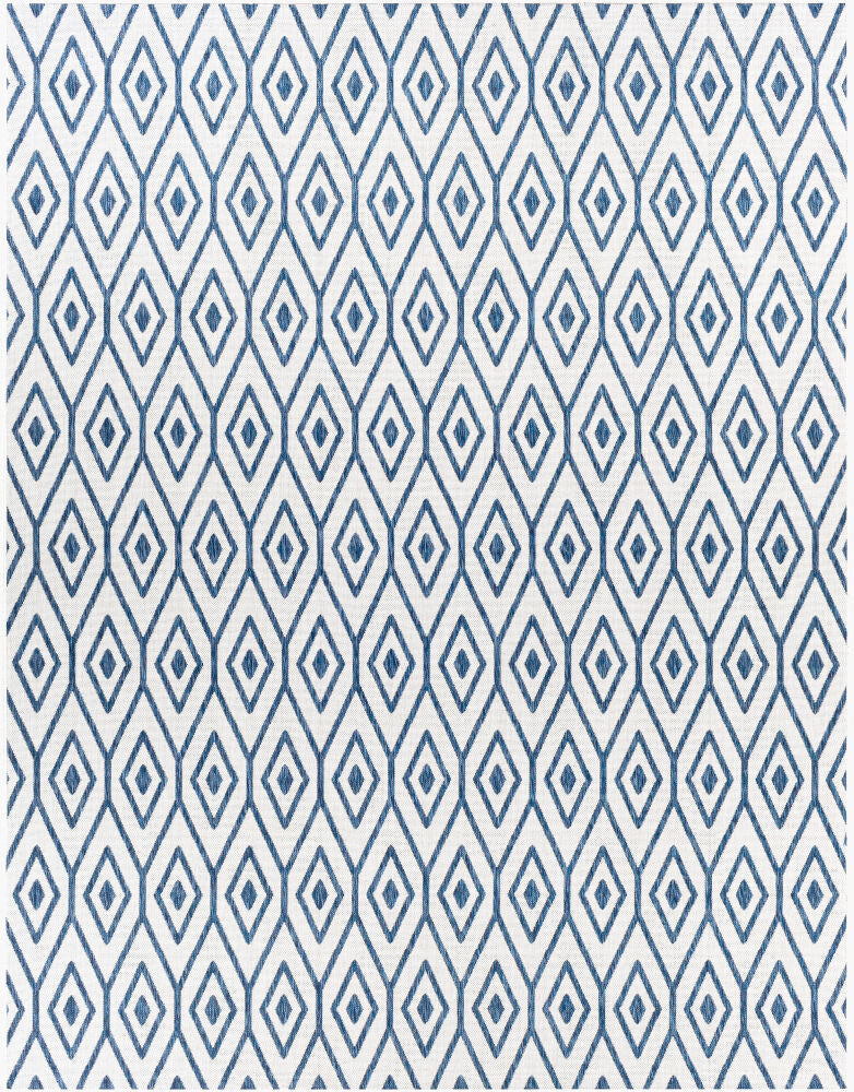 Eagean Machine Woven Rug — Cream/Dark Blue
