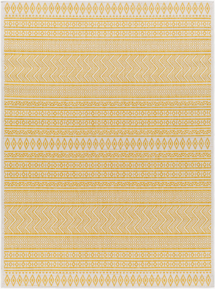 Eagean Machine Woven Rug — Ivory/Mustard