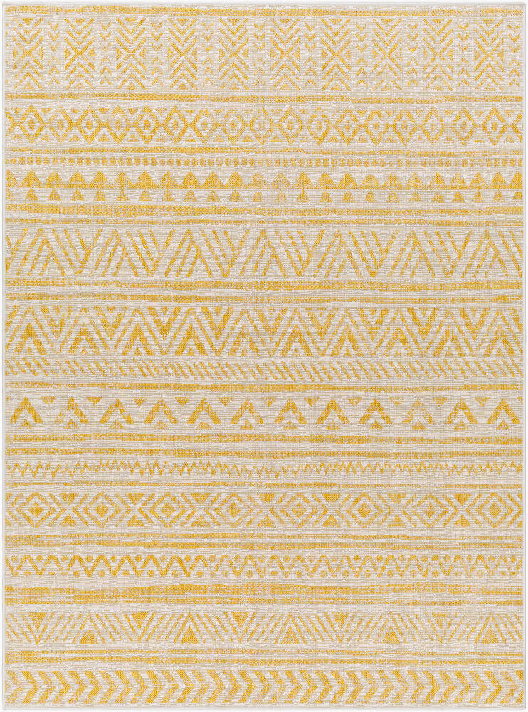 Eagean Machine Woven Rug — Ivory/Mustard