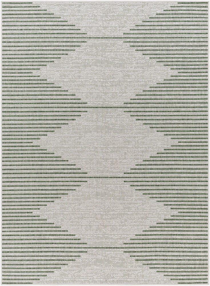 Eagean Machine Woven Rug — Dark Green/Grass Green