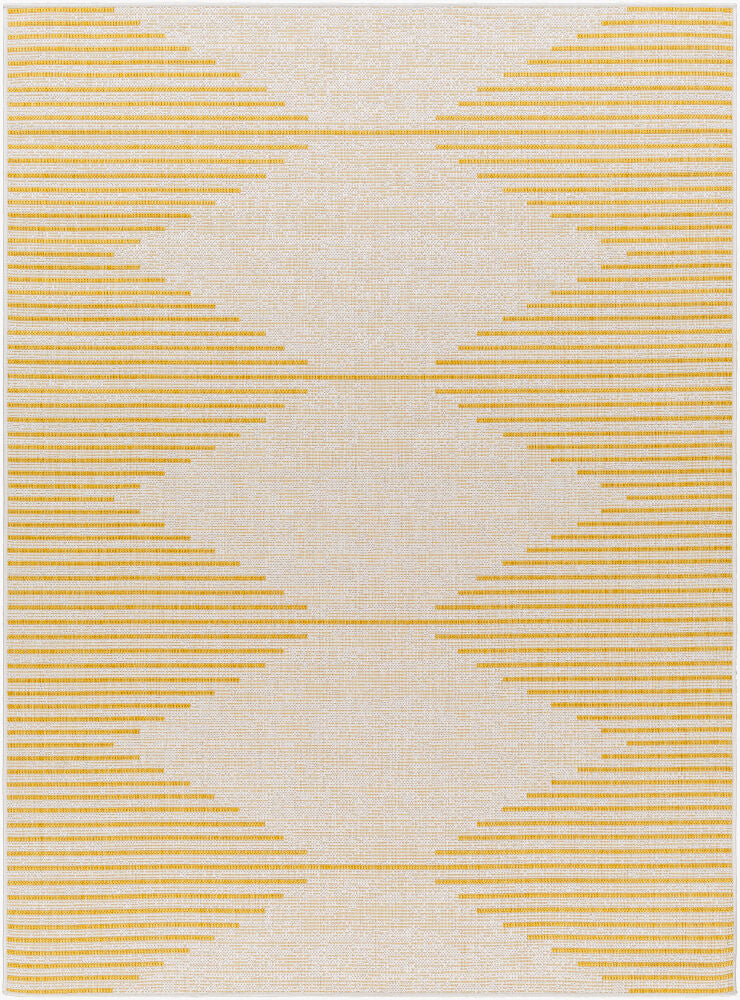 Eagean Machine Woven Rug — Ivory/Mustard