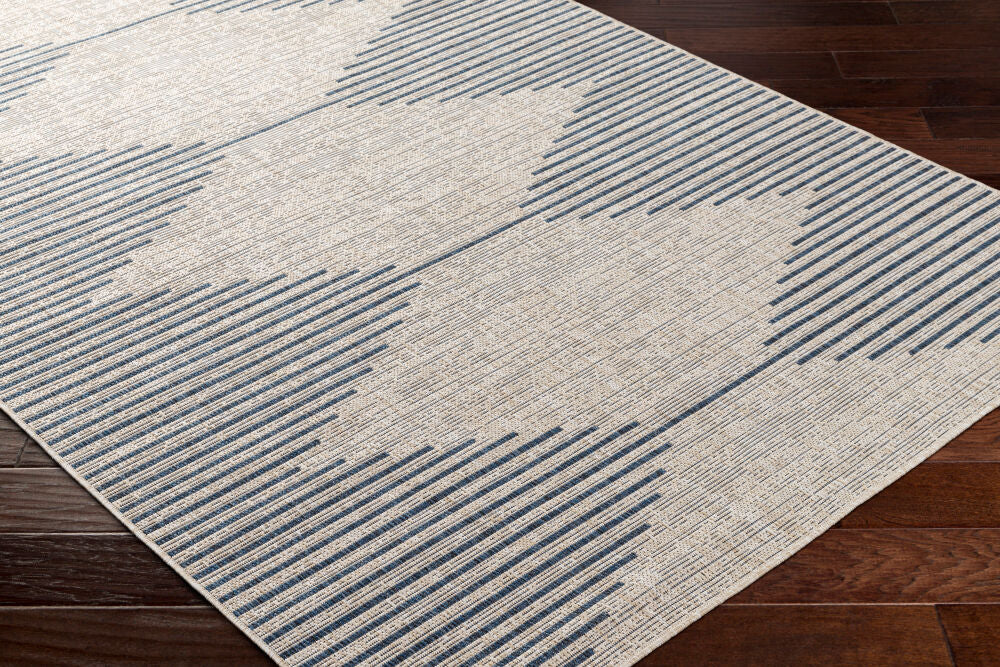 Eagean Machine Woven Rug — Blue/Charcoal