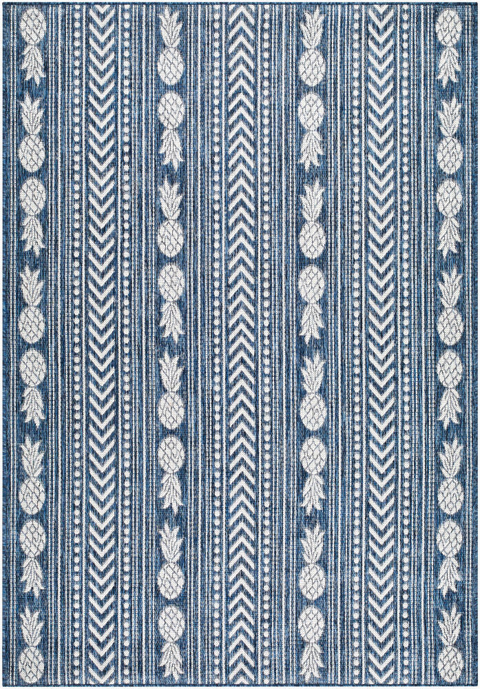Eagean Machine Woven Rug — Black/Blue