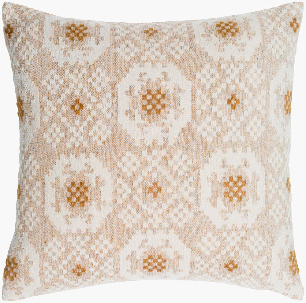 Elara Accent Pillow — Cream/Tan