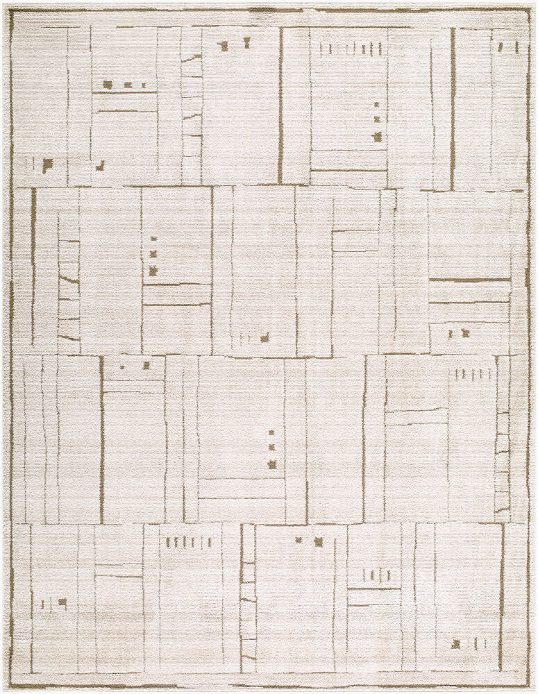 Alma Machine Woven Rug — Dark Brown/Taupe
