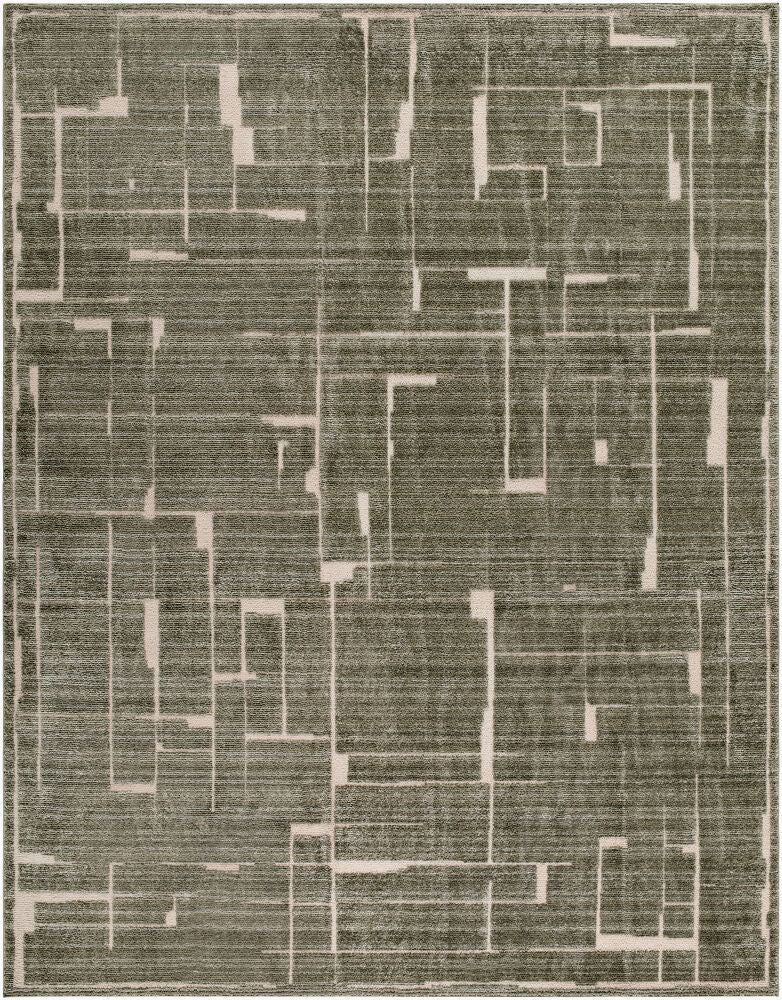 Alma Machine Woven Rug — Medium Brown/Olive