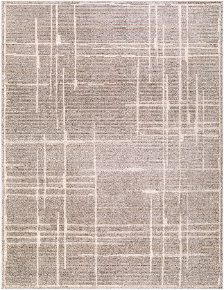 Alma Machine Woven Rug — Medium Brown/Taupe