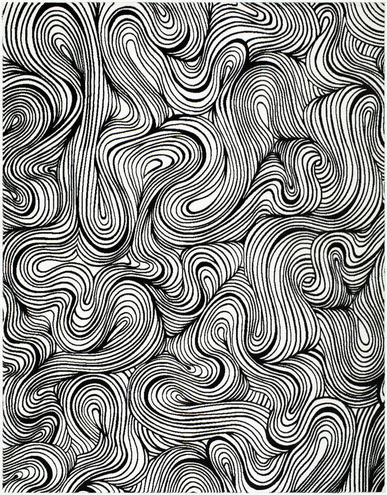 Grenelle Machine Woven Rug — Black/Ivory