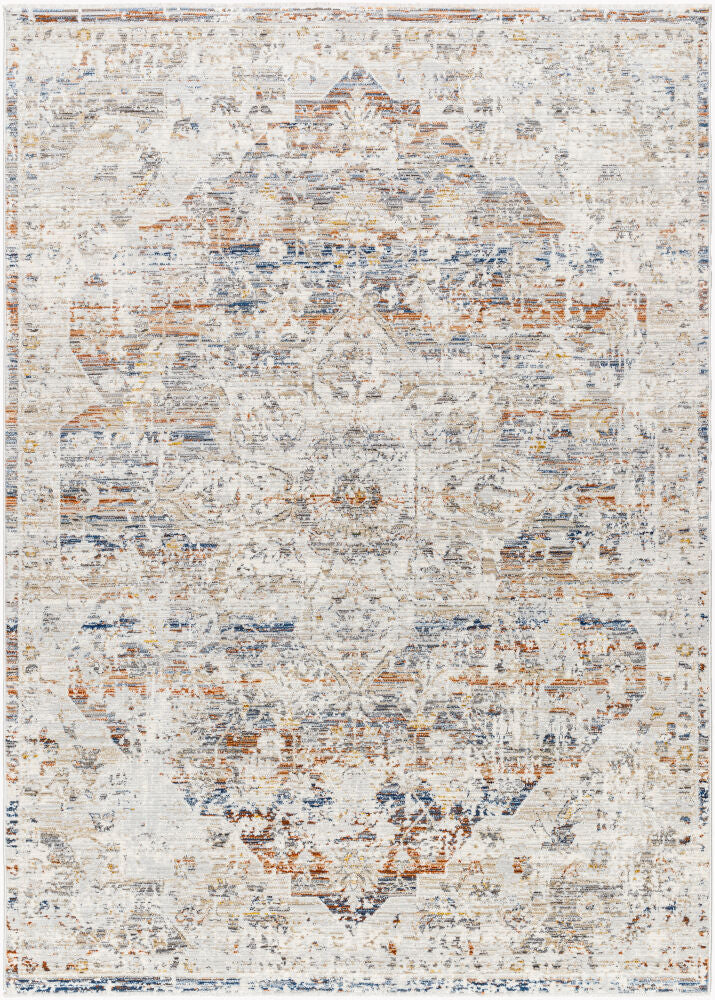 Edmonton Machine Woven Rug — Black/Burnt Orange