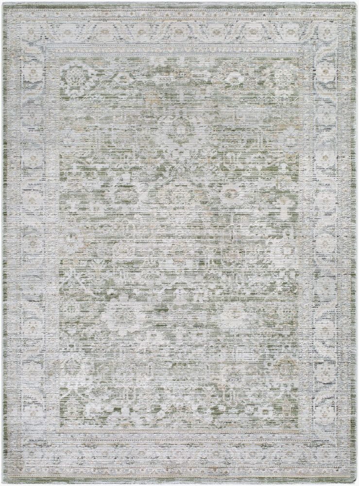 Edmonton Machine Woven Rug — Charcoal/Dusty Sage