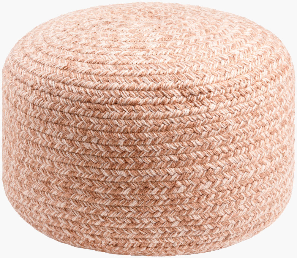 Entwined Pouf — Blush/Dusty Pink