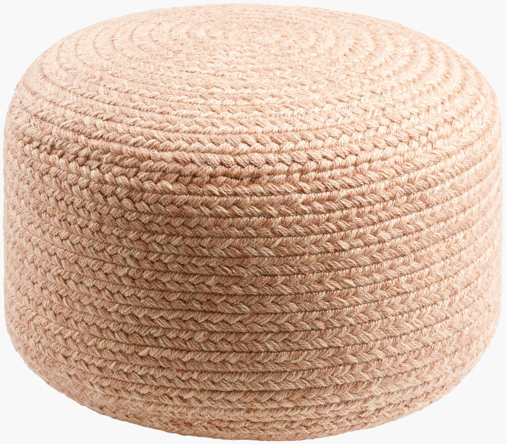 Entwined Pouf — Dusty Pink