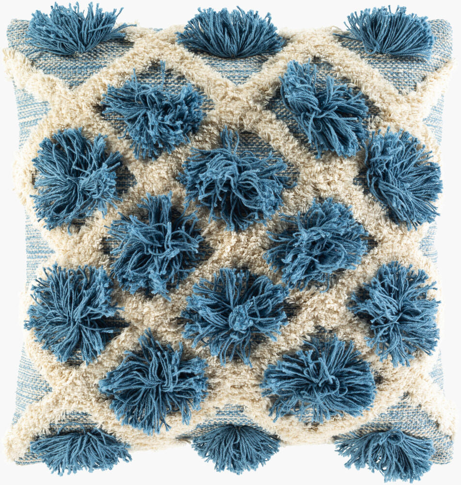 Edric Accent Pillow — Blue/Cream