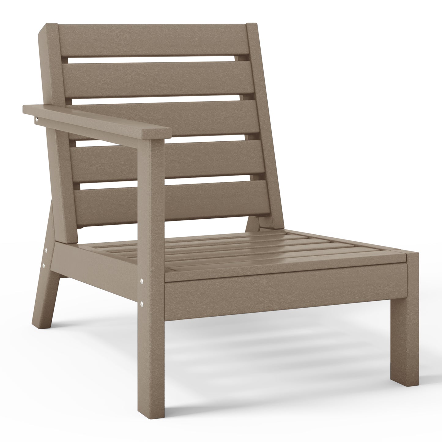 Scottsdale All-Weather Outdoor Modular Deep Seating Left Arm Chair (with Optional Cushions) Weathered Wood Seahawk Designs Patio Chairs