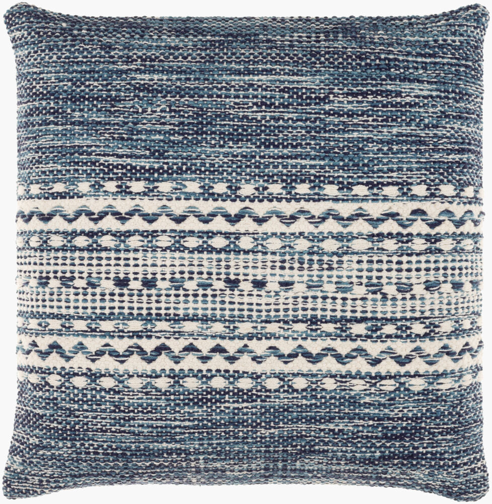 Ethan Accent Pillow — Beige/Blue