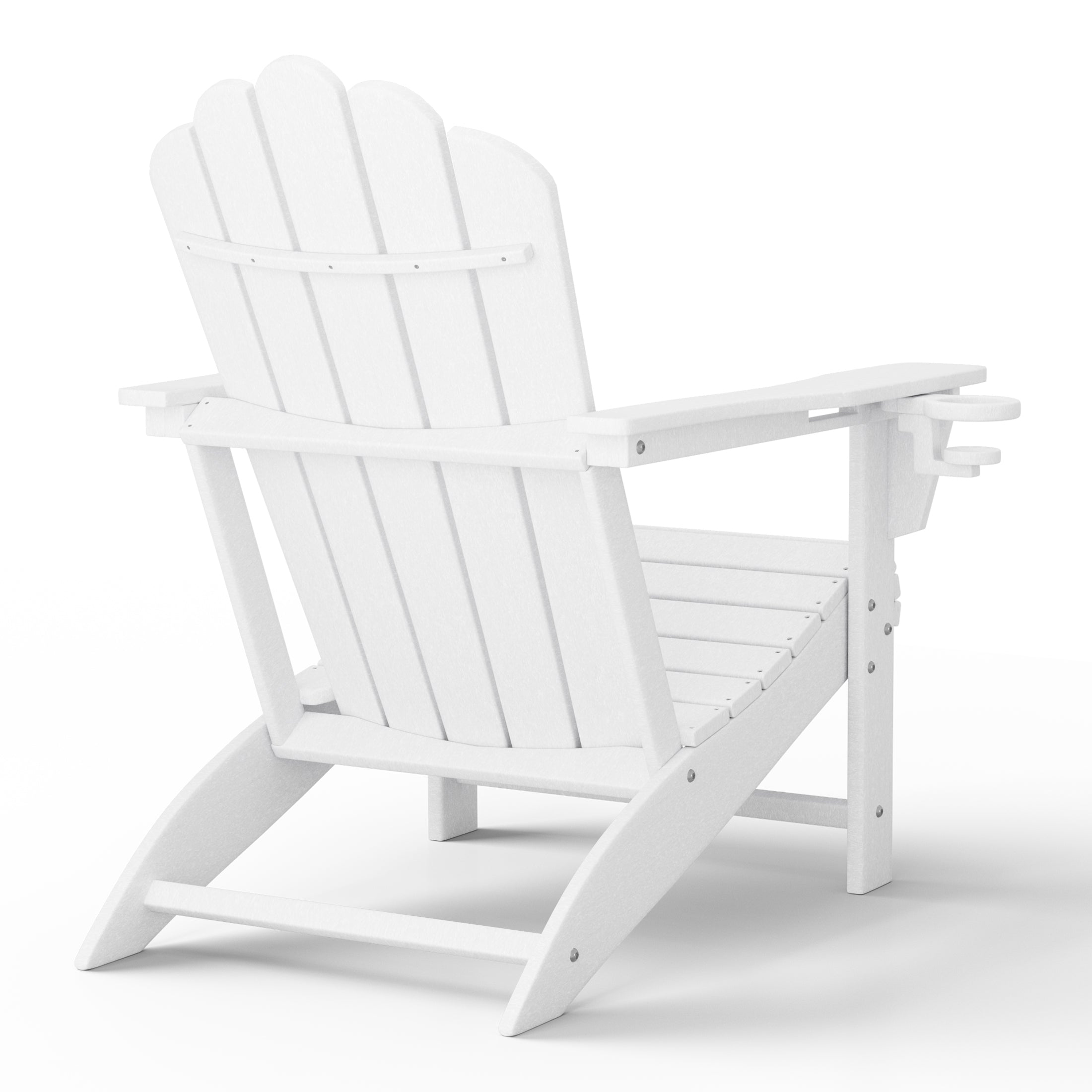 Tahoe All-Weather Outdoor Poly Adirondack Chair with Retractable Cup Holder Seahawk Designs Adirondack Chairs