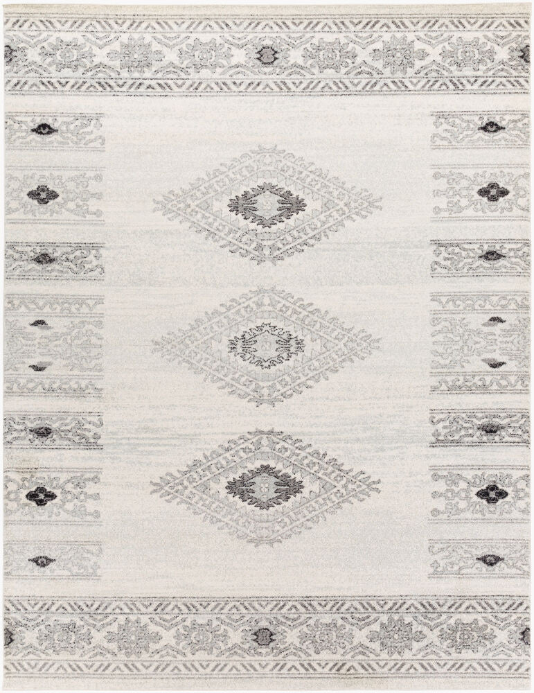 Elaziz Machine Woven Rug — Black/Gray