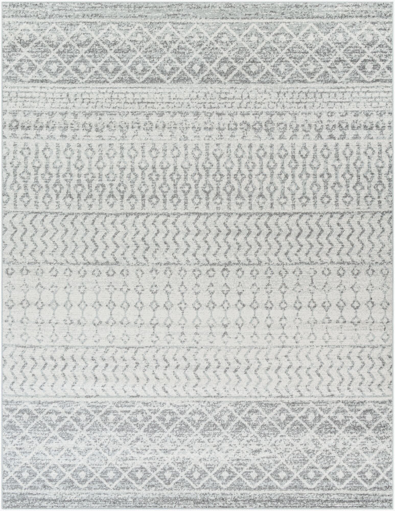 Elaziz Machine Woven Rug — Gray/Light Gray