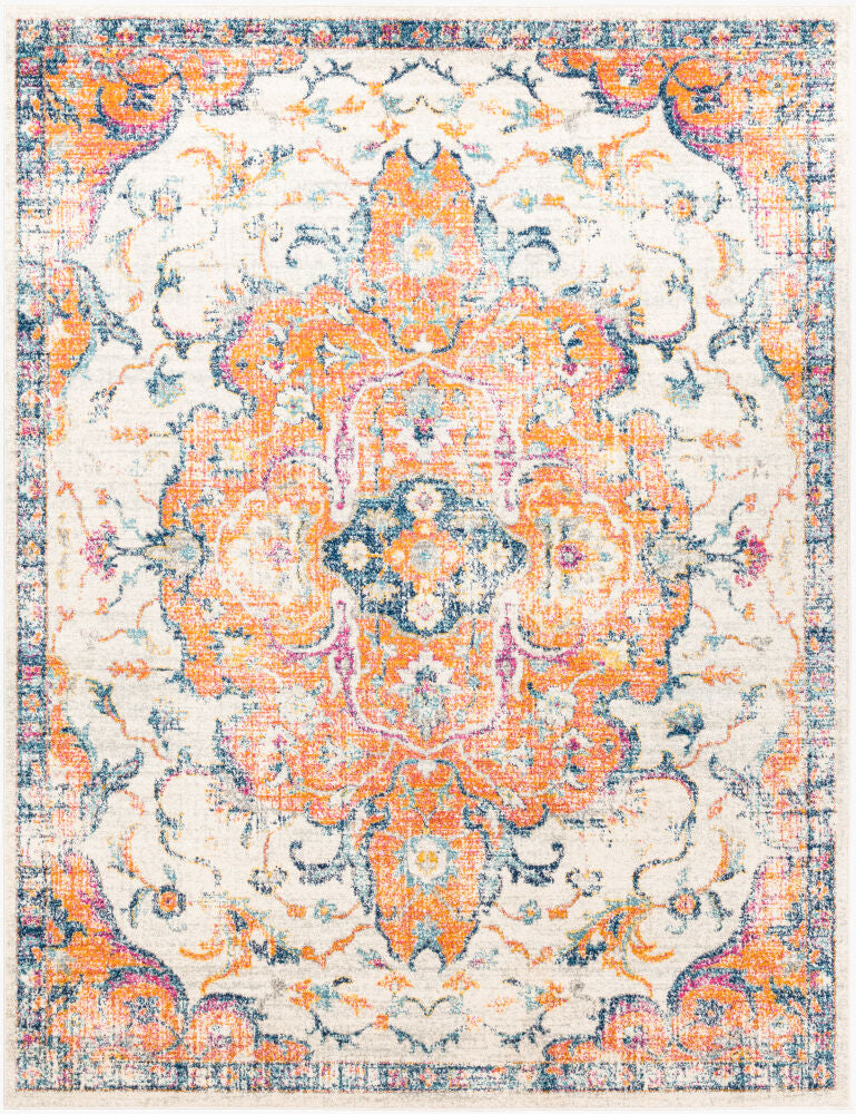 Elaziz Machine Woven Rug — Dark Blue/Fuchsia