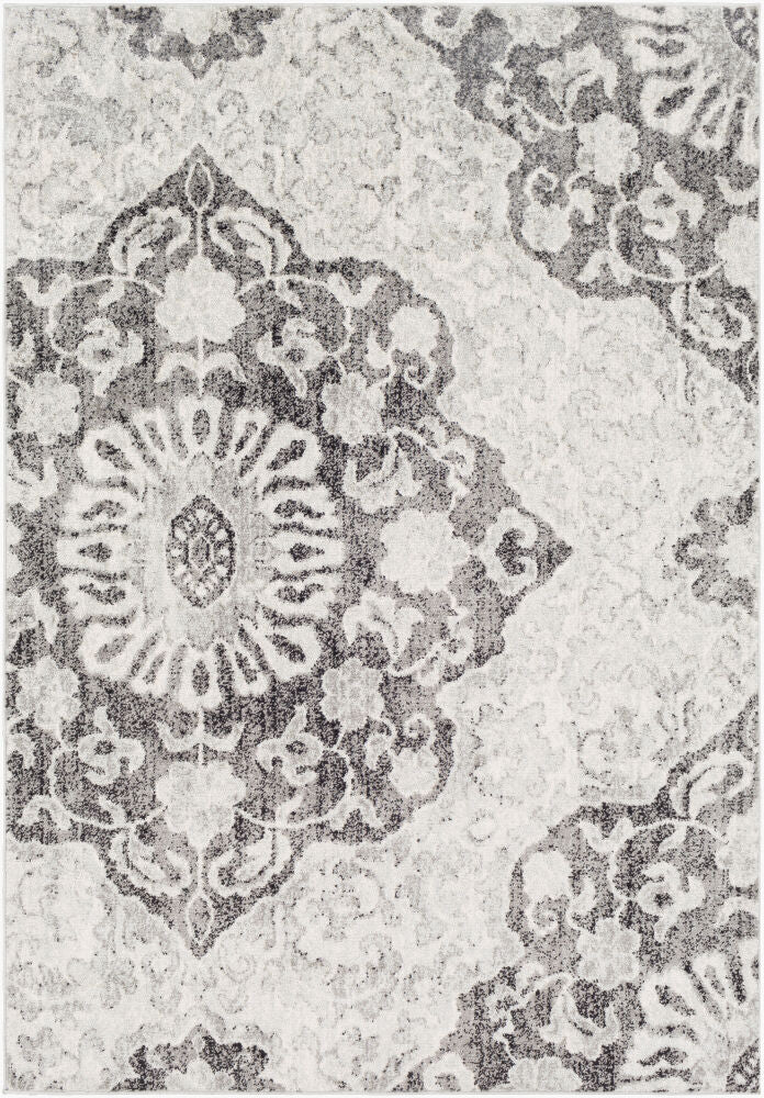 Elaziz Machine Woven Rug — Black/Gray